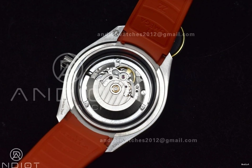 Bezel 6000M Seamaster 1:1 Strap Best Deep Rubber Gray Ultra Ceramic Black A2824 on Orange Edition Dial SS TF 1228
